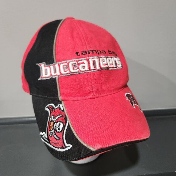VTG Y2K Tampa Bay Buccaneers Reebok NFL Football Strapback Hat Cap OSFA - Picture 2 of 14